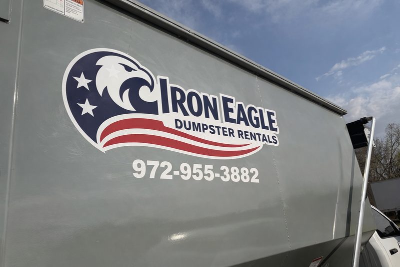 Iron Eagle Dumpster Rentals dumpster rental in a residential neighborhood