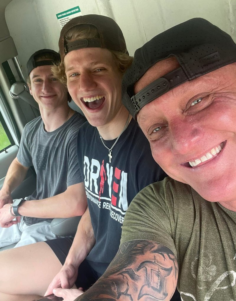 Joe O'Bara with his sons